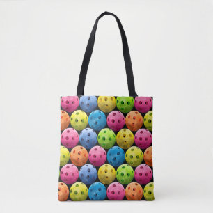 Tote Bag Pickleballs sur l'arrière - plan noir