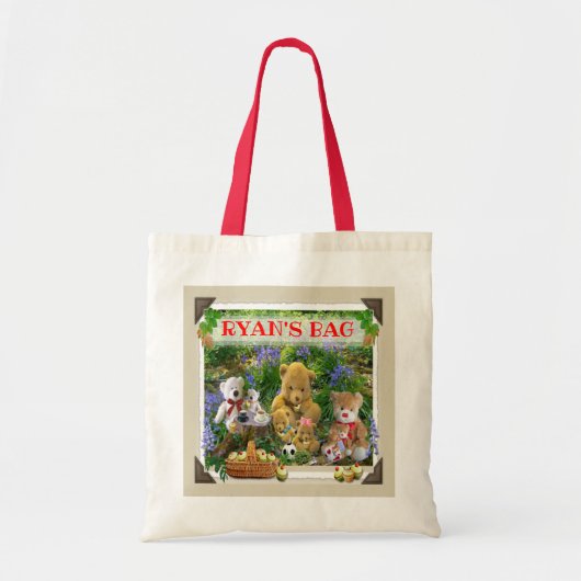 Tote Bag PICNIC nounours CUSTOMISÉ (Devant)