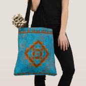 Tote Bag Pics Turquoise géométrique du sud-ouest (De près)