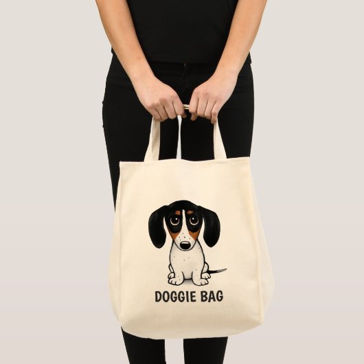 Tote Bag Piebald Dachshund | Cute Chien Chien Chien Chien P (Devant (produit))