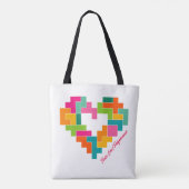 Tote Bag Pièce, amour et polyominos Fourre-tout (Dos)
