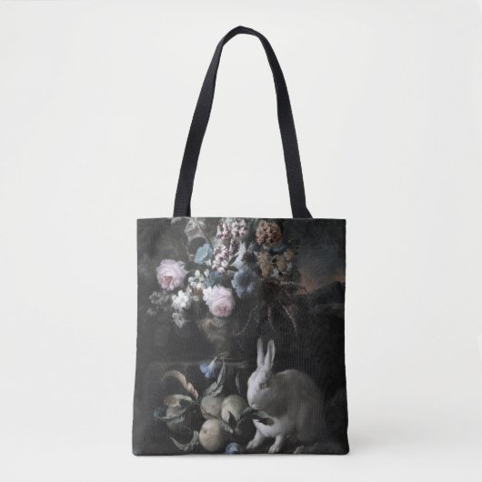 Tote Bag Pièce de fleurs avec lapin par Franz Werner Von Ta (Devant)