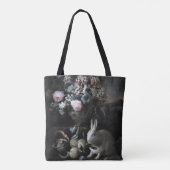 Tote Bag Pièce de fleurs avec lapin par Franz Werner Von Ta (Dos)