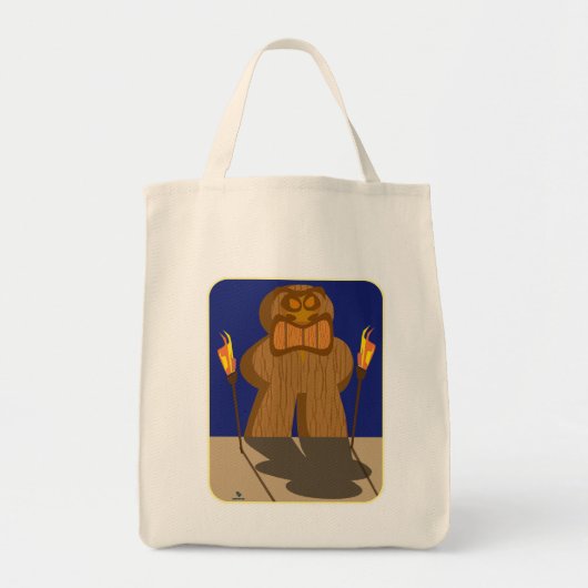 Tote Bag Pièce de jeu Tiki géant dessin animé (Devant)