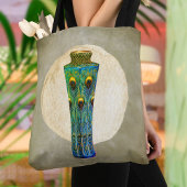 Tote Bag Pièce Masterpiece Peacock Feathers Vase De 1900