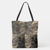 Tote Bag Pièces Brown, cercles et formes arrondies (Dos)
