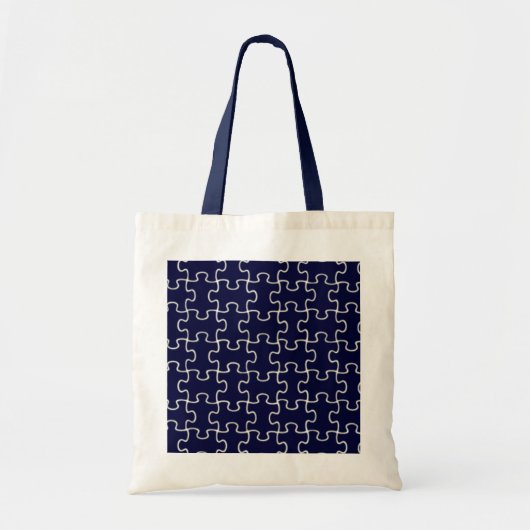 Tote Bag pièces de puzzle couleur (Devant)