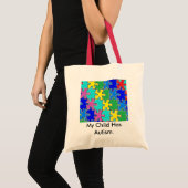 Tote Bag pièces de puzzle d'autisme 40 (Devant (produit))