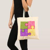 Tote Bag Pièces de puzzle Polkadot (Devant (produit))