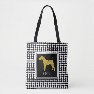 Tote Bag Pied-de-poule lisse de Fox Terrier