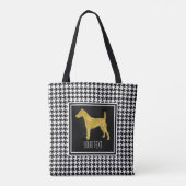 Tote Bag Pied-de-poule lisse de Fox Terrier (Dos)