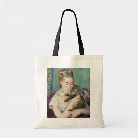 Tote Bag Pierre-Auguste Renoir - Femme avec chat (Devant)
