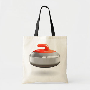 Tote Bag Pierre de curling rouge Sports d'hiver