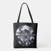 Tote Bag Pierre de diamant : l'espace noir brille. (Dos)