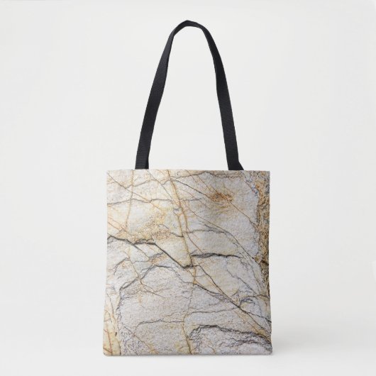Tote Bag Pierre de marbre texturée marron et noire (Devant)