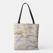 Tote Bag Pierre de marbre texturée marron et noire (Dos)