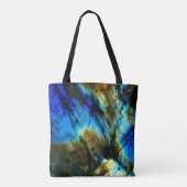 Tote Bag pierre de marbre turquoise turquoise indigo bleu a (Dos)
