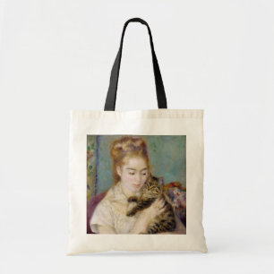 Tote Bag Pierre une femme de Renoir   avec un chat