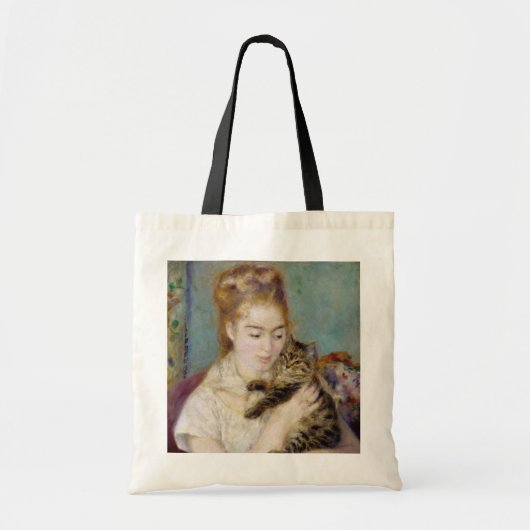 Tote Bag Pierre une femme de Renoir | avec un chat (Devant)