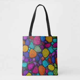 Tote Bag Pierres colorées abstraites