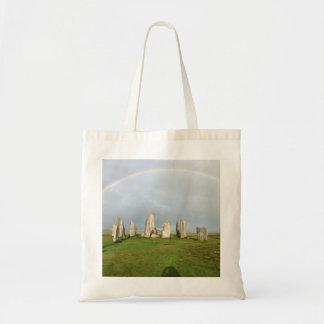 Tote Bag Pierres de Callanish avec l'arc-en-ciel - Ecosse