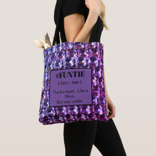 Tote Bag Pierres précieuses violettes élégantes diamants