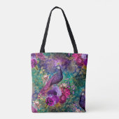 Tote Bag Pierrot à fleurs couronné de violet (Dos)