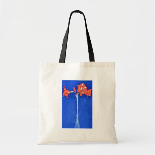 Tote Bag Piet Mondrian - Amaryllis Peinture aux Fleurs (Devant)