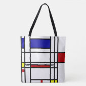 Tote Bag Piet Mondrian , “ Composition No.10 ” (Devant)