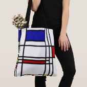 Tote Bag Piet Mondrian , “ Composition No.10 ” (De près)