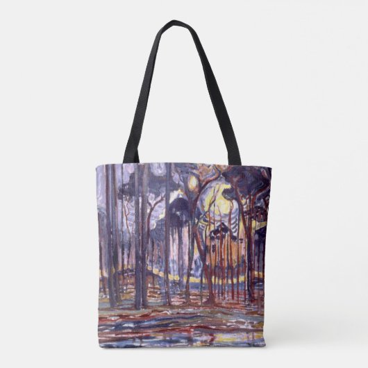 Tote Bag Piet Mondrian peinture, Forêt (Dos)