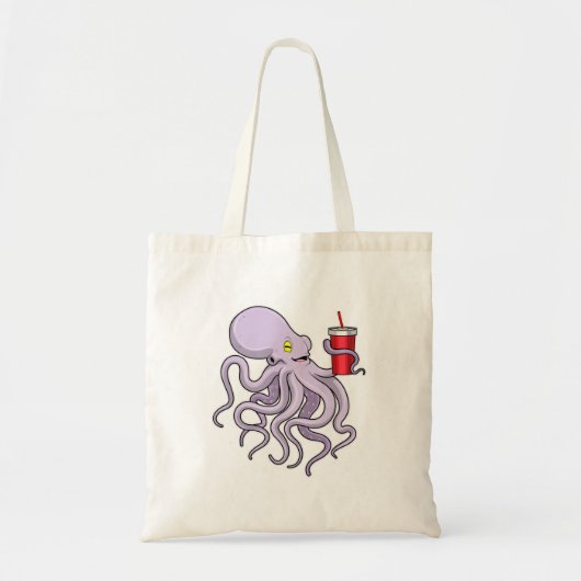 Tote Bag Pieuvre avec tasse à boire (Devant)