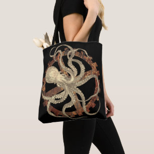 Tote Bag Pieuvre en vapeur et engrenage à réchaud