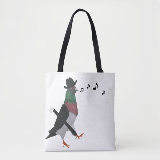Tote Bag Pigeon en ville drôle (Devant)