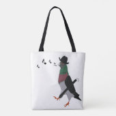 Tote Bag Pigeon en ville drôle (Dos)