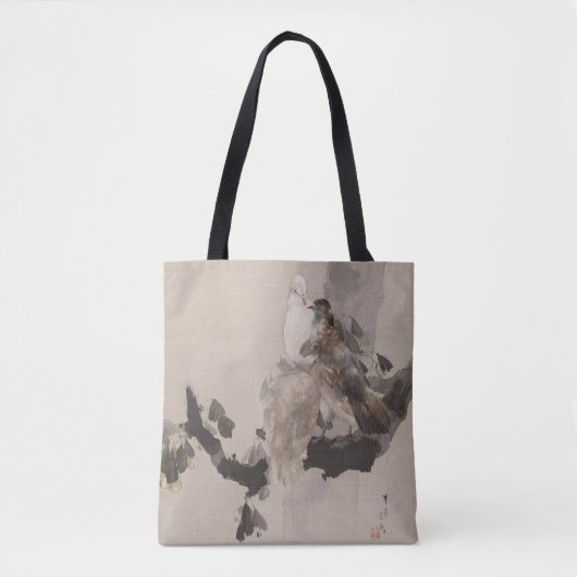 Tote Bag Pigeons dans un arbre par Watanabe Seitei (Devant)
