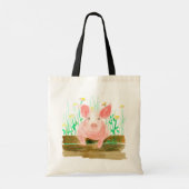 Tote Bag Piglet rose Barnyard élevage porc (Dos)
