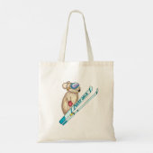 Tote Bag Pika, skieur, s'envole en grand air (Dos)