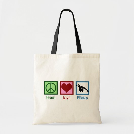 Tote Bag Pilates Peace Love (Devant)