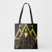Tote Bag Pilier triangulaire noir Adam (Devant)