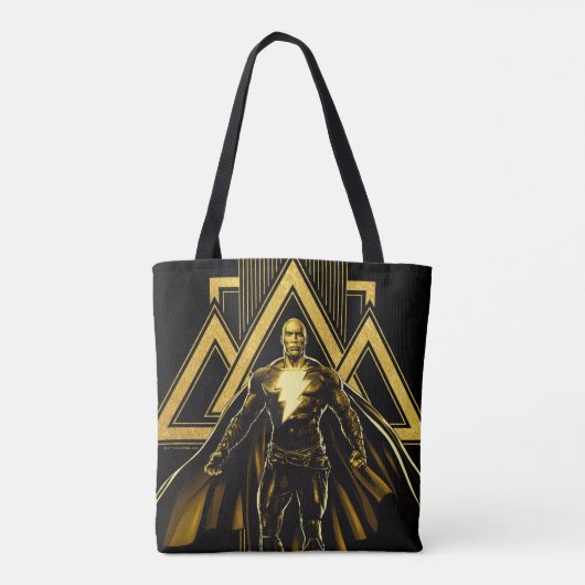 Tote Bag Pilier triangulaire noir Adam (Dos)