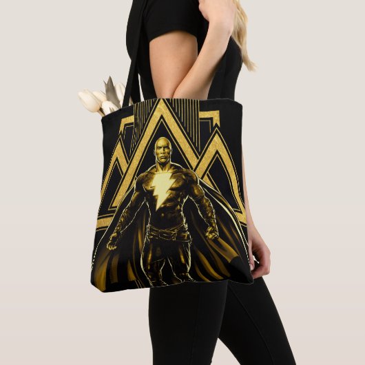 Tote Bag Pilier triangulaire noir Adam (De près)