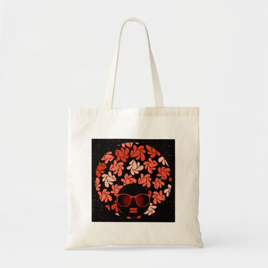 Tote Bag Pillow Afro Love Corail Rouge (Devant)