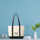 Tote Bag Pilot Wife Script Heart Airplane Simple Custom