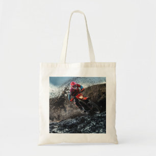 Tote Bag Pilote de vélo droit jetez l'oreiller