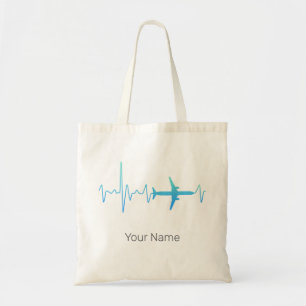 Tote Bag Pilote rétro-rétro-battement d'avion fréquence Vin