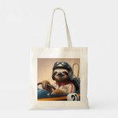 Tote Bag Pilote Sloth Racecar (Dos)