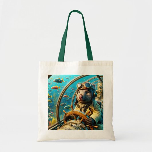 Tote Bag Pilote Wombat mignon Imaginaire sous-marin (Devant)