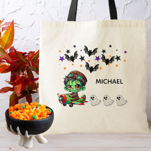 Tote Bag Pilote Zombie volant en Avion & Chauve-souris Drôl