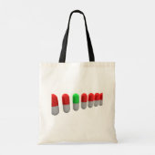 Tote Bag Pilule verte unique parmi les capsules rouges (Dos)